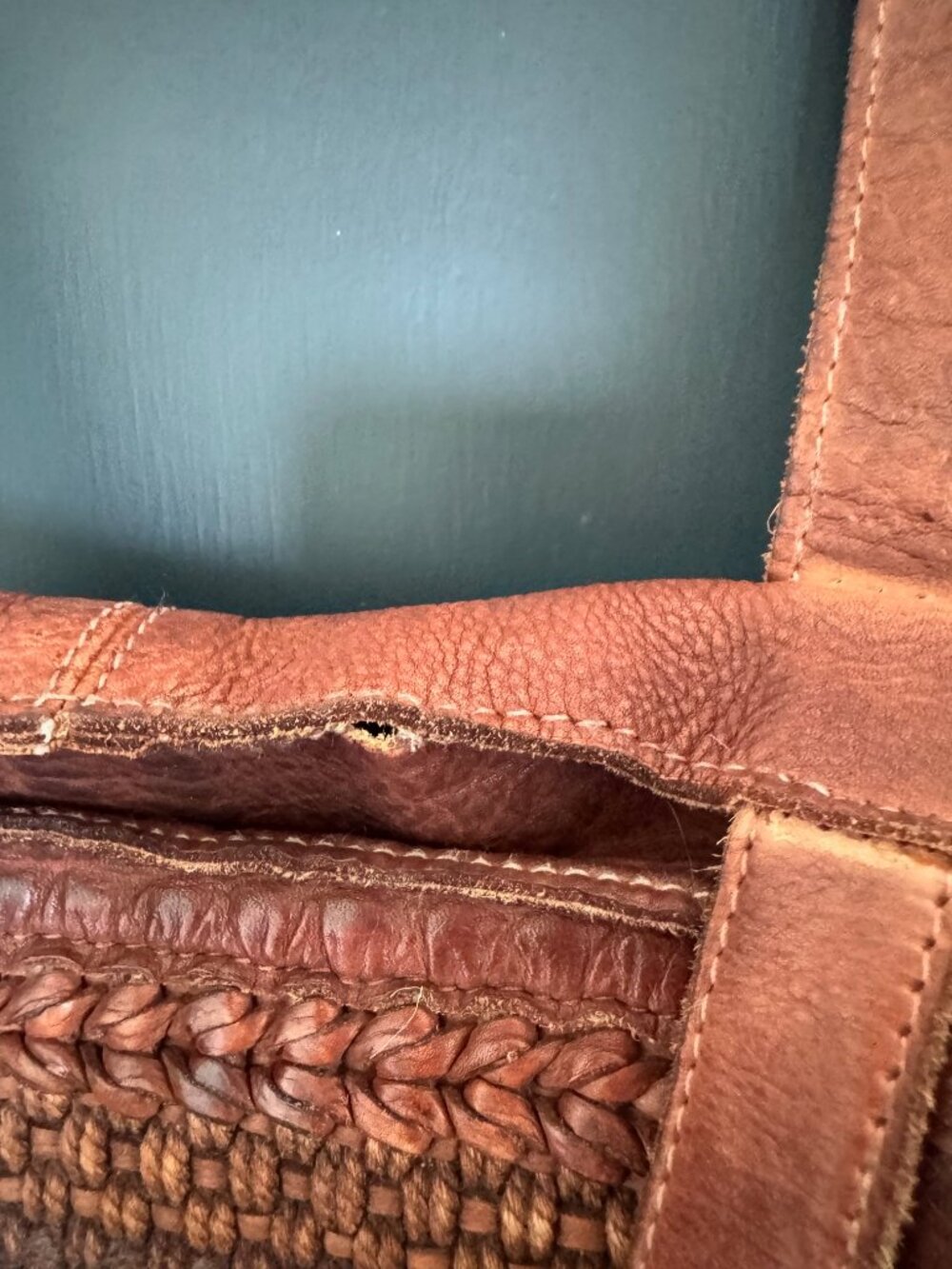 Free People Yuma Woven Leather Convertible Backpack - Picture 4 of 10